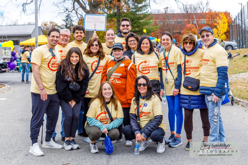 A group of people at a fundraiser walk