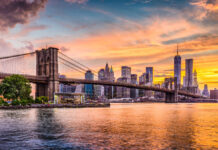 Editorial: The City That Forgot Itself New York City Skyline on the East River with Brooklyn Bridge at sunset.