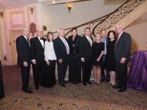 From left: Larry Reichlin, Einstein Board of trustees chairman; chairpersons Marc and Nancy Shrier; chairpersons Leonard and Susan Klehr; chairpersons Jill and Jon Powell; chairpersons Marc and Alison Feldman; and Einstein Healthcare Network President and CEO Barry Freedman 
