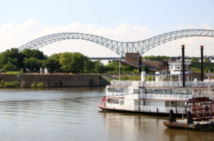 A river boat on the Mississippi in Memphis
