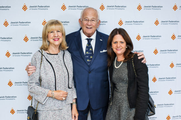 Tony Fischer, center, representing new Legacy Society member the Harry and Joseph Fischer Family with Judy Getson and Lisa Getson