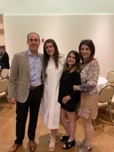 Mia Schwartzberg and her family at her confirmation ceremony