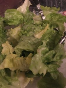  Green salad with dijon dressing