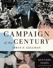 A book cover with a collage of black and white pictures of Nixon and Kennedy with "CAMPAIGN OF THE CENTURY" printed in the middle